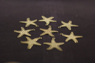 Филигранные элементы звезда 8 шт под золото