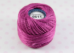 Пряжа Ирис 100% хлопок 10г 82м №0611 яр.сиреневый