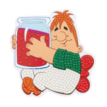 Кристальная ( алмазная) мозаика  " ФРЕЯ" CMF- ALVM- 097 магнит " Карлсон" 10 х 10 см