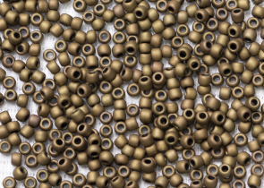 Бисер Япония круглый 11/0 10г 0223F античная бронза, матовый