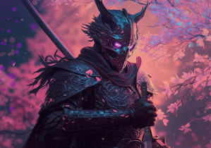 " ФРЕЯ" Пазл 1000 элемент. PZL- 1000/ 52 Самурай в сакуре