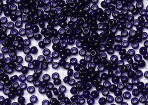 Бисер Чехия круглый 08/0 50 г 30110h прозрачный очень темный синий квадратное отверстие