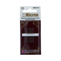 Иглы для шитья ручные " Micron" гобеленовые укороченные KSM- 513 в блистере 6 шт. 24